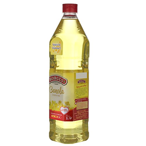 Image of Borges Canola Oil -1L | Source of Omega 3 | 100% Non GMO | Suitable for Deep frying |Delicate flavour (Pack of 3)