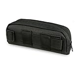 Tactical Molle Portable Sunglasses Case Eyeglasses Bag Outdoor Glasses Pouch (Black)