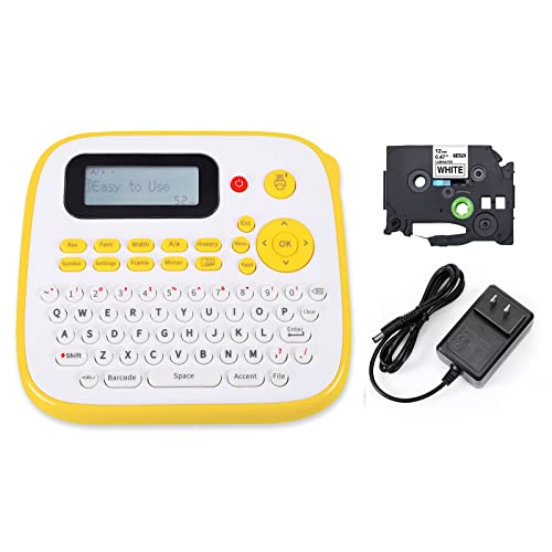 Labelife Label Maker Machine, Portable Label Maker D210S with QWERTY Keyboard, Easy-to-Use Label Printer, Multiple Symbols, with AC Adapter and Replace P Touch Laminated TZe Label, for Home and Office