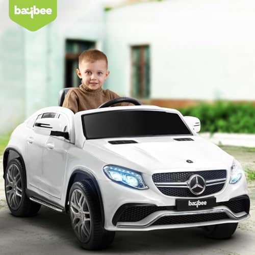 Image of Baybee Lucid Battery Operated Car for Kids, Ride on Toy Kids Car with, LED Light & Music | Baby Big Rechargeable Battery Car | Electric Jeep Car for Kids to Drive 2 to 6 Years Boys Girls (White)