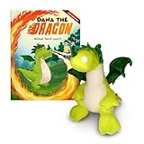 LAHEY LANE Dana The Dragon Stuffed Animal and Storybook Set About Bravery & Teamwork - Interactive Storytelling Bundle with Dragon Plush & Full-Color Illustrations for Ages 3-8