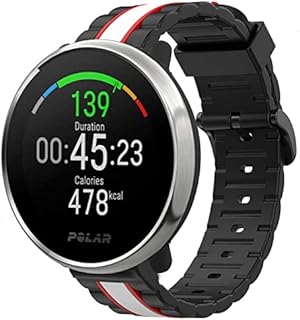 Strap-it Special Edition Schwarz, Weiß - Passend für Polar Unite & Polar Ignite - Armband für Smartwatch - Ersatzarmband