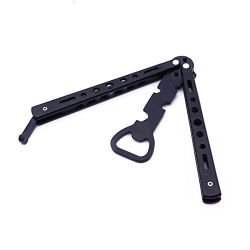 BESTOMZ Fles Opener Vlinder Mes Stijl Trainer Tool Metaal Bier Zwarte Bar benodigdheden (Zwart) - Afbeelding 7