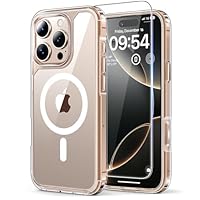 TAURI Cover per iPhone 16 Pro con Pellicola in Vetro Temperato,[Compatibile con MagSafe] Magnetica...