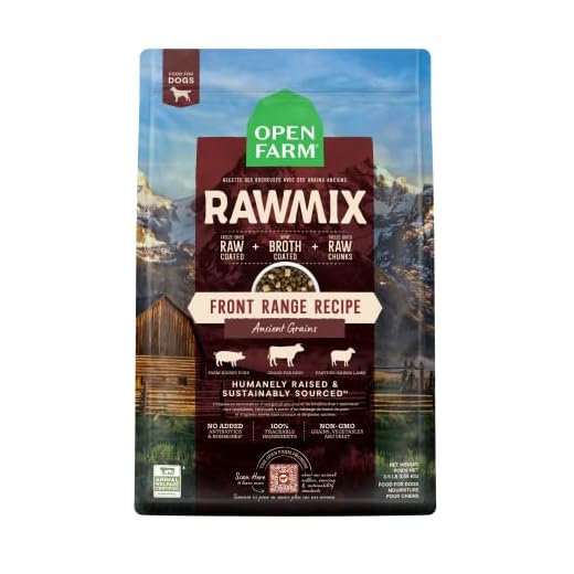 Open Farm, RawMix Dry Dog Food with Ancient Grains, Protein-Packed Kibble Coated in Bone Broth with Freeze Dried Raw Chunks, Beef Pork & Lamb, Front Range Recipe, 3.5lb Bag