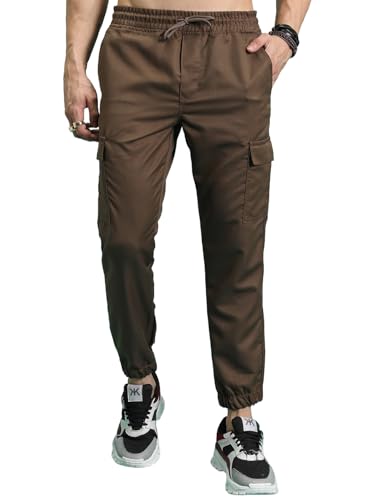 Image of Highlander Men's Cargo Jogger Trousers| Utility Pockets | Trouser for Men | Men Trousers