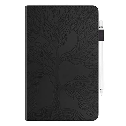 Aswant Fodral till Lenovo Tab M10 Plus instansad liv träd design PU-läder fodral plånbok kortplats fodral folio bokstil surfplatta fodral med pennhållare för Lenovo Tab M10 Plus FHD 2020 svart