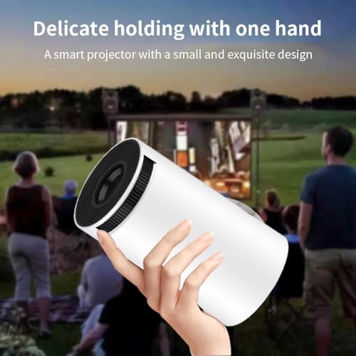 Image of Smart LED Projector with 720p HD Resolution, Rotatable Design, Built-in Streaming Apps 2000 Lumens, Screen Mirroring, 3 Watts Speaker (White)