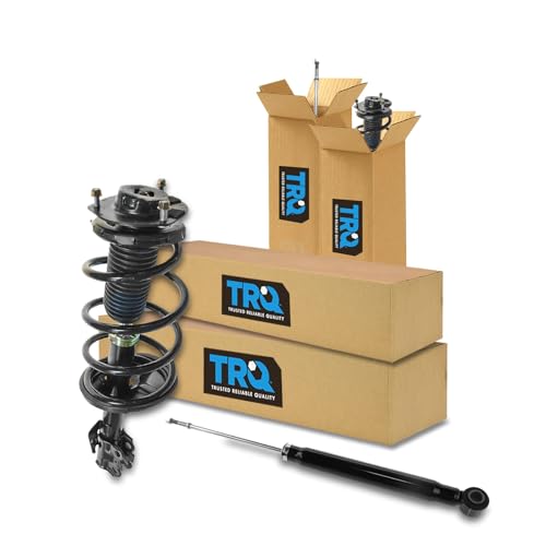 Image of TRQ Front and Rear Complete Strut Assembly & Shock Absorber Kit Complete Strut & Coil Spring Assembly Compatible with 2004-2010 Toyota Sienna