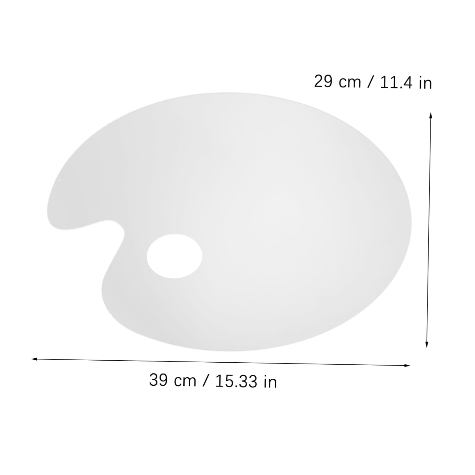 ERINGOGO Non-Slip Acrylic Pigment Tray Handheld Mixing Palette for Artist Easy to Clean for Art Projects Crafts