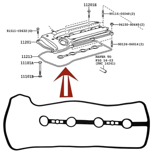 Kit joint de couvercle de soupape VS50530R pour RAV4 et Solara 2001-2008