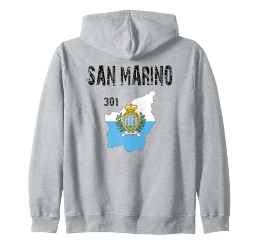 San Marino Mapa Bandera EST. Sudadera con Capucha