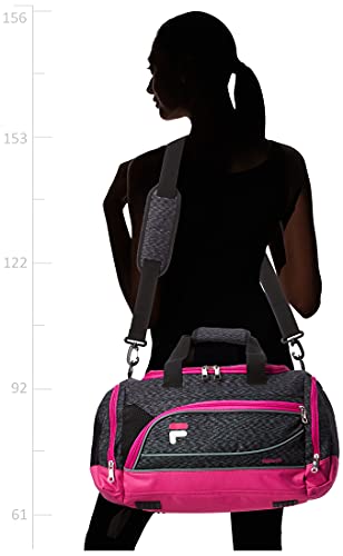 Fila Sprinter Small Duffel Gym Sports Bag, Static Pink, One Size
