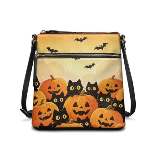 Image of Leather Purses for Women, Leather Hobo Bags for Women Travel Sling Purse Triple Zippered Pockets Shoulder Bag