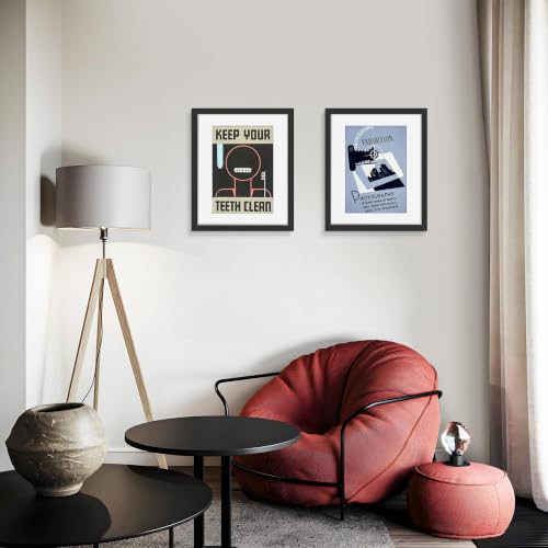 Image of Picrit 14x17 Black Picture Frame, Poster Frame for Wall, 3 Pack