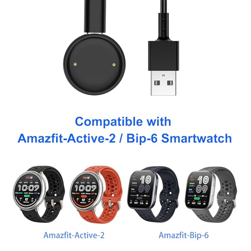Cargador para Amazfit Bip 6 con base magnética estable y cable flexible de un metro dos unidades 2