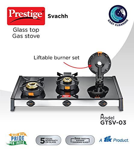 svachh glass top gas stove