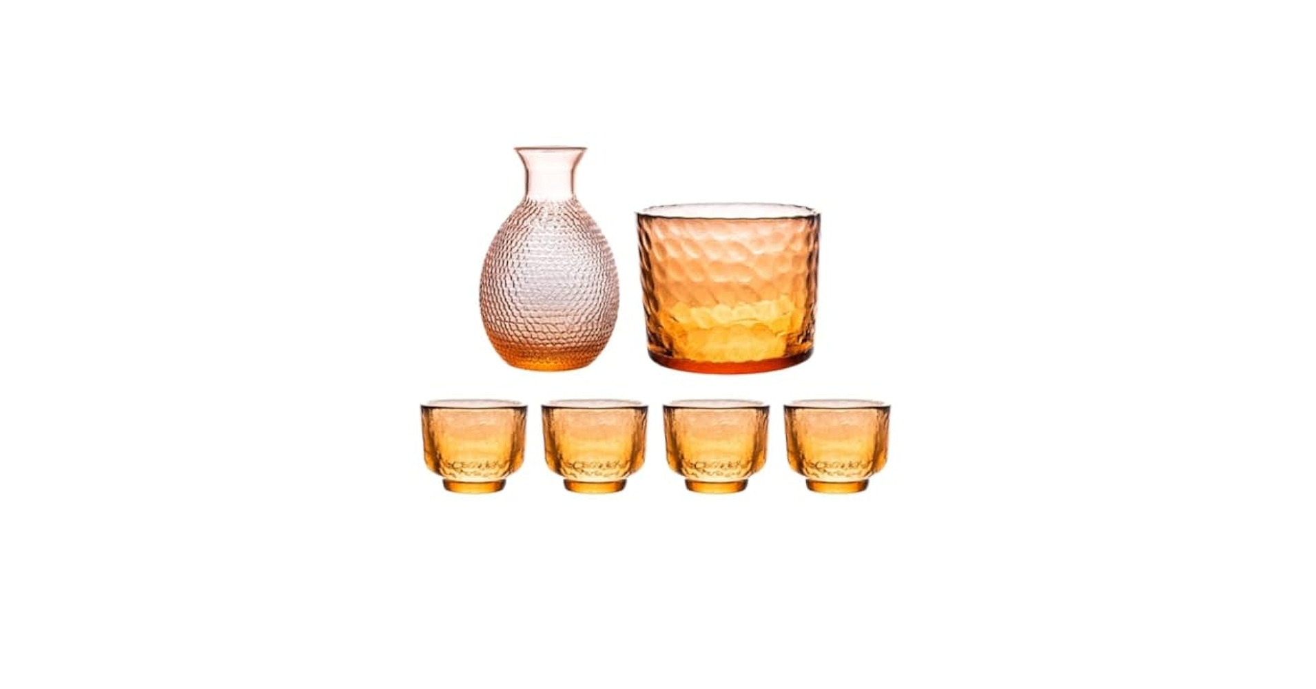 Amazon.co.jp: 冷酒器セット 耐熱ガラス 酒器 冷酒 グラスセット