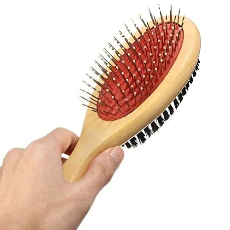 See full amazon price history chart for Woofy 2 in 1 Nylon Bristles & Rounded Pins with Wooden Handle Dog, Cat, Puppy Pet Grooming Brush for Large and Adult Dogs of all breeds (Medium) Woofy 2 in 1 Nylon Bristles & Rounded Pins with Wooden Handle Dog, Cat, Puppy Pet Grooming Brush for Large and Adult Dogs of all breeds (Medium) (B0C1X999PS) Amazon Price History, Amazon Price Tracker