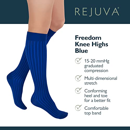 Image of Rejuva Freedom 15-20 mmHg Knee High Compression Socks Men & Women Long Socks