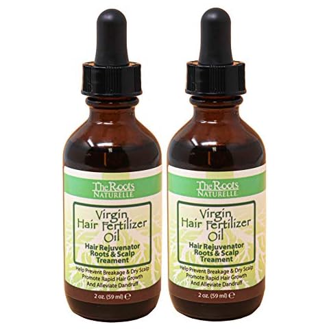 Virgin Hair Fertilizer Oil (2 Pack) - Roots and Scalp Treatment for Thinning or Breaking Hair | Enriched with Jamaican Black Castor Oil Cover