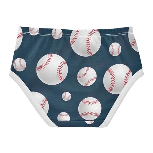 Cotton Toddlers Underwear Floral White Baseballs Blue Balls Prints Cute Panties Girl Aesthetic Kids Undies Briefs 2t2