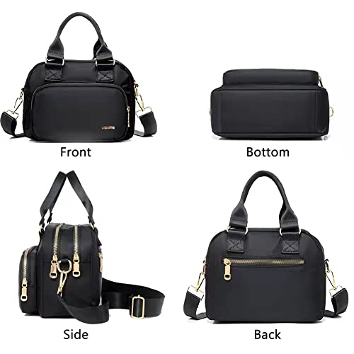 OPXTO Bolsas de ombro de nylon para mulheres, bolsas de bolso e multileves à prova d'água e bolsas
