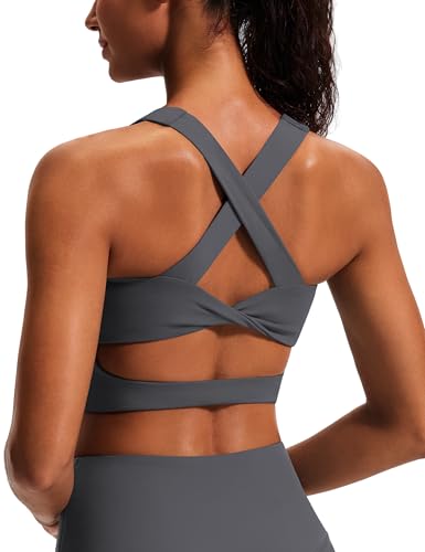 Image of Sports Bras for Women Criss-Cross Back Padded Workout Tank Tops Medium Support Crop Tops for Women