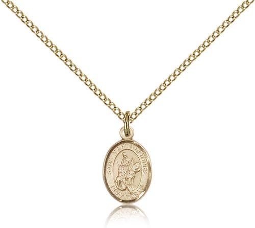 St. Martin Of Tours Medals - Gold Plated St. Martin of Tours Pendant Including 18 Inch Necklace