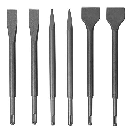 kinjoek KINJOEK 6 PCS Chisel Set, SDS Rotary Hammer Drill Bit Set with