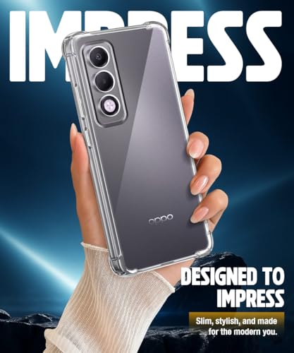 Image of WOW IMAGINE Clear Back Cover Case for Oppo K13x 5G | Shockproof Soft TPU Case | Cushioned Edges for Ultimate Protection Back Cover Case - Transparent