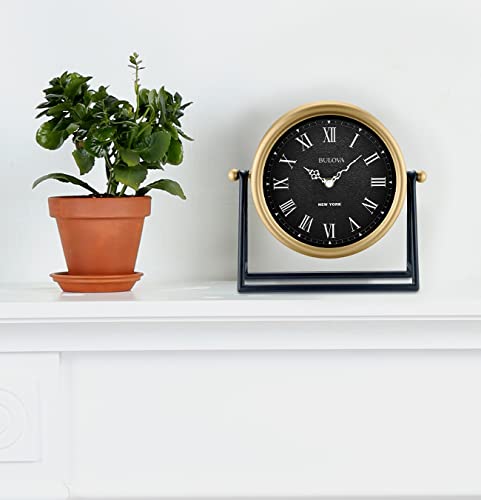 Bulova Clocks Model B8901 Newton, Gold And Black #TOP2