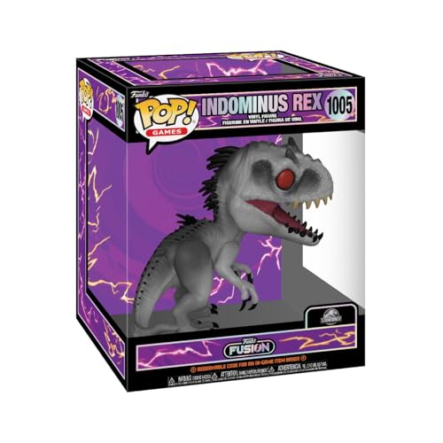 Funko Pop! Super: Fusion - Indominus Rex - 1 Chance sur 6 D'avoir Une Variante Rare Chase - Jurassic Park- Figurine en Vinyle à Collectionner - Idée de...