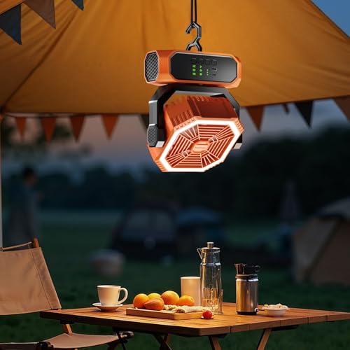 Ventilador de batería recargable oscilante que elimina el calor del camping 4