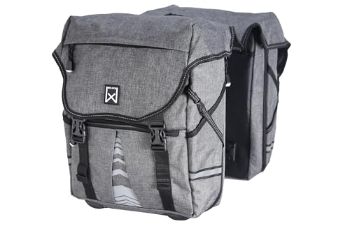 Sacoche double de vélo imperméable 20L avec fermeture sécurisée anthracite - 3