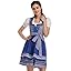 KOJOOIN Dames Dirndl Midi Klederdracht 3 Stuks. Afkorting voor Oktoberfest-Drie Delen: Jurk, Blouse, Schort Rood 36