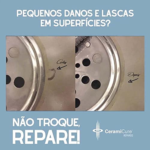 Kit Reparo para Pisos Cerâmicos, Porcelanatos e Revestimentos Ceramicure (Tons Brancos)
