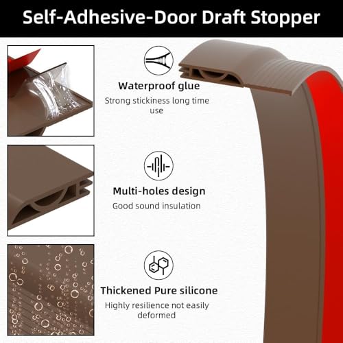 Image of SPIREX Silicon Door Bottom Sealing Strip | Self Adhesive Gap Filler Rubber | Door Bottom Sealing Strip Guard | Protector from Cockroach, Insect, Bugs, Air