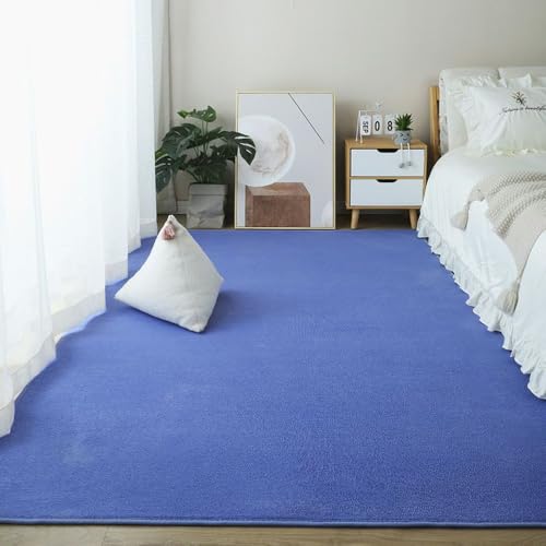 Best Rug Color for Navy Couch: Top Picks to Elevate Your Living Room 6 200x200 CM Grande Carpete Decoração para Casa Coral Veludo Cor Sólida Sala de Estar Sofá Tapete para os Pés Tapete para Berçário Crianças Jogo de Engatinhar Tapete, Azul Escuro, 200x250cm (78x98 pol.