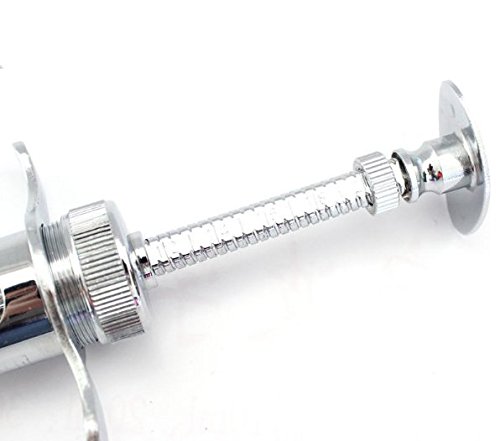 EatingBiting 20ml Reusable Stainless Steel Hypodermic Veterinary Animal Syringe Glass for Lab/Quality Stainless Steel/Simple Structure/with Locking Screws Simple Operation