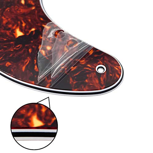 FLEOR 4 plis 8 trous Scratch plaque avant Tele MINI Humbucker Pickguard pour remplacement de guitare de style Telecaster… - Les Beatles, Paul McCartney, John Lennon, RIngo Starr, George Harrison FLEOR 4 plis 8 trous Scratch plaque avant Tele MINI Humbucker Pickguard pour remplacement de guitare de style Telecaster… – Image 5