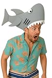 Nicky Bigs Novelties Adult Grey Shark Hat - Under The Sea Ocean Theme Party Costume Novelty