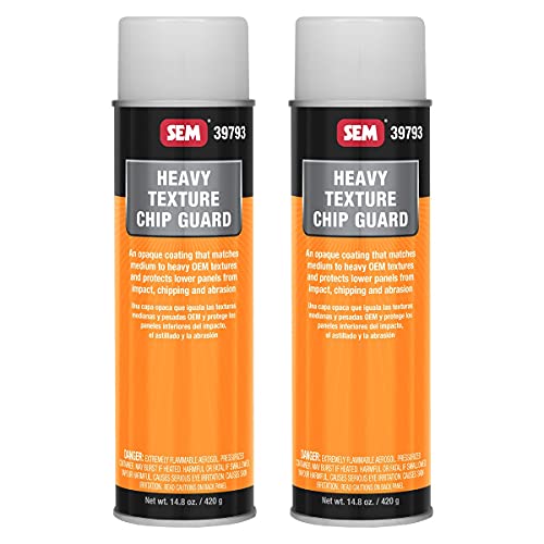 SEM Products Heavy Texture Chip Guard | Durable, Acrylic Coating Protects Lower Panels From Impact, Chipping & Abrasion, Matches Fine to Coarse OEM Textures (2-Pack) | Opaque