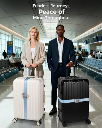 Image of pack all Magnetic Quick-Release Luggage Strap, Fits 18-32 Inch Suitcases | Anti-Burst Design, 400 Lbs Tension Strength, Adjustable, Easy-to-Identify Color