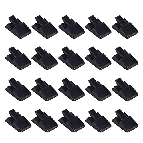 lasenersm 20Pcs Small Plastic Ring Holder Plastic Ring Display Clip Plastic Ring Clips Single Ring Display Holder Ring Display Stands Organizer Rings Jewelry Display for Home Ring Trade Show, Black