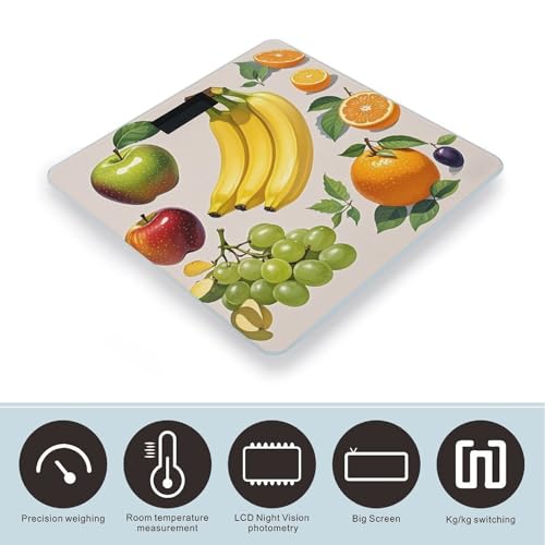 Báscula digital de baño con plataforma amplia y display LCD miniatura 3