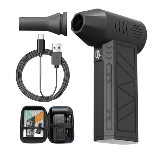 Liakyunf Soplador Turbo | Soplador Eléctrico Pequeño con Velocidad Ajustable | Máquina de Secado Portátil y Accesorio de Limpieza para Hogar, Mascotas, Auto y Bicicletas de 3 Velocidades