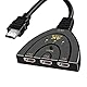 HDMI Switch 3 in 1 Out HDMI Splitter - 4K 60 Hz, HDMI-Switch mit Hochgeschwindigkeitskabel, Signal ist Stabil und Glatt, Supports Switch und 3D/Bluray Player/Xbox/HDTV/PS4/Laptop/DVD