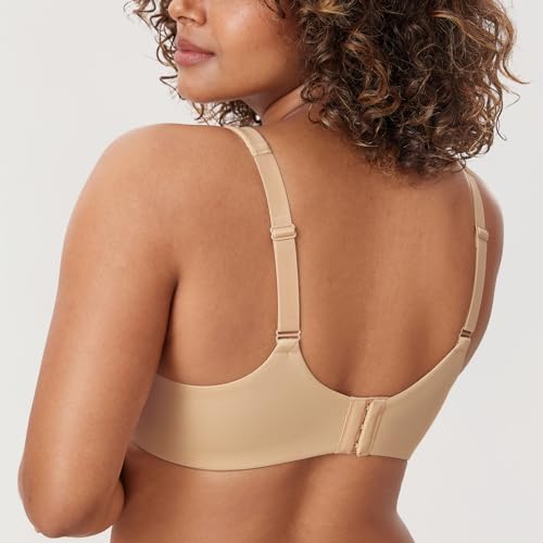 Image of DELIMIRA Minimizer Bras for Women Full Coverage Plus Size Underwire Unlined Supportive Seamless Bra