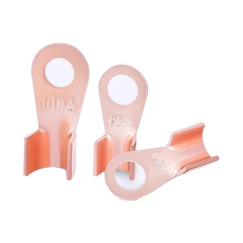 50pcs OT Series Terminal 10 20 30 40 50 60 80 100 150 200A Splice Wire Copper O Shape Circular Naked Cable Connector Open Lug(OT-60A)